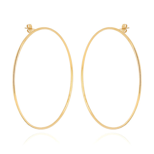 ZAG Bijoux XL-Creolen Rund 80 mm Edelstahl Vergoldet